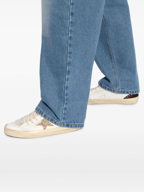 Golden Goose Mid Star glitter-detail sneakers - White