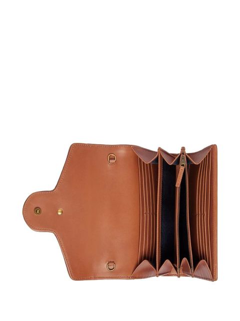 Gucci logo-plaque Web-stripe purse - Green