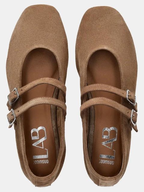 Answear.LAB baleriny zamszowe kolor brązowy - zdjęcie produktu nr 2