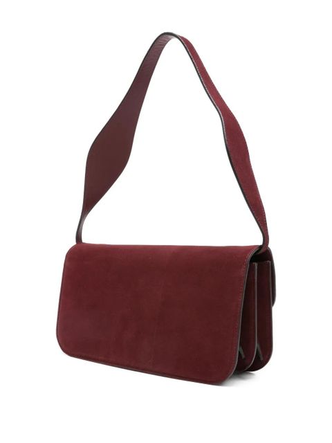 NEOUS clasp-fastening suede shoulder bag - Red
