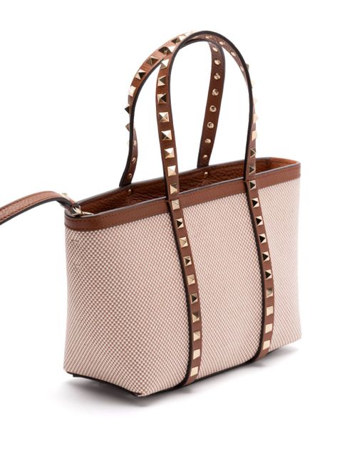 Valentino Garavani check-pattern tote bag - Brown