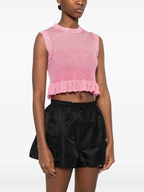 Cecilie Bahnsen ruffles sleeveless tank top - Pink