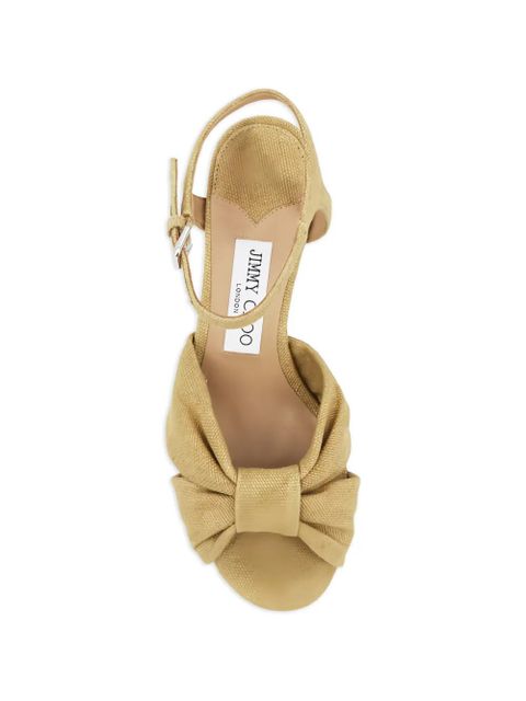 Jimmy Choo 80mm Heloise sandals - Neutrals