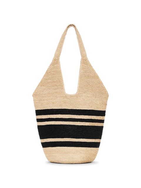 ANINE BING stripes leah tote bag - Neutrals
