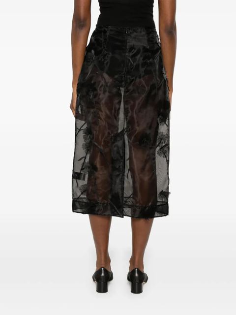 Simone Rocha carnation organza skirt - Black