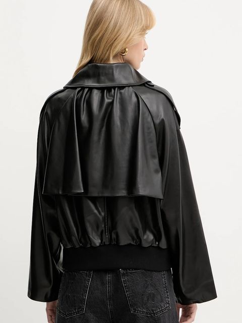 Silvian Heach kurtka MELENDEZ kolor czarny przejściowa oversize GPA25172GB