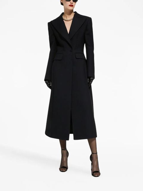 Dolce & Gabbana double-breasted long coat - Black