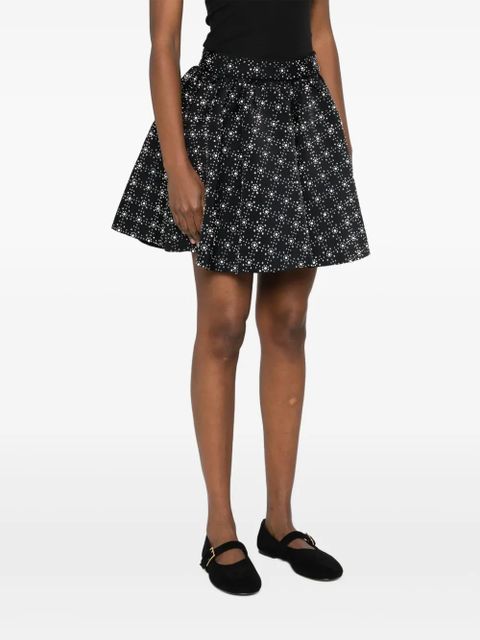 Maje floral-print A-line skirt - Black