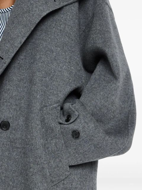 JW Anderson hooded double-breasted coat - Grey