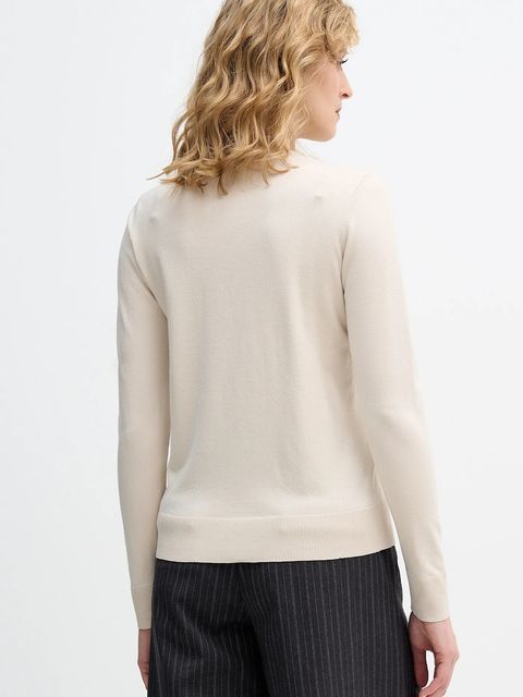 Sisley sweter damski kolor beżowy lekki 17Q3M100F