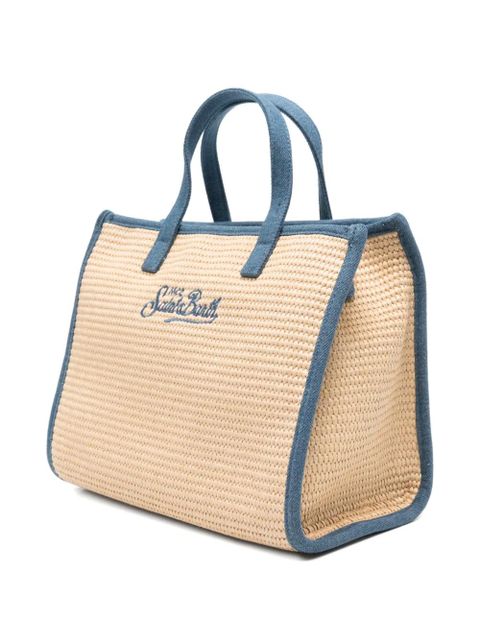 MC2 Saint Barth logo-embroidered woven tote bag - Neutrals - zdjęcie produktu nr 2