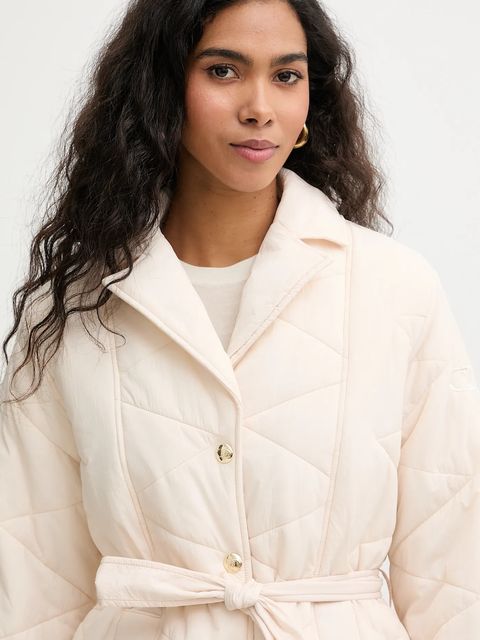 Liu Jo kurtka kolor beżowy przejściowa TA6225 T324A