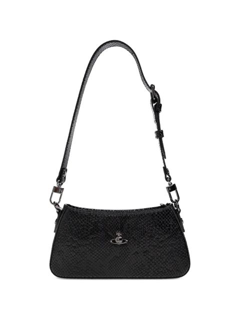 Vivienne Westwood Tasha Orb snakeskin-effect shoulder bag - Black - zdjęcie produktu nr 1