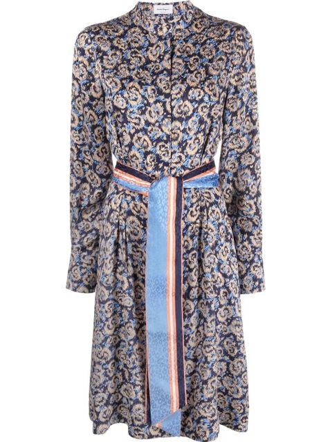 Ferragamo graphic-print day dress - Blue - zdjęcie produktu nr 1