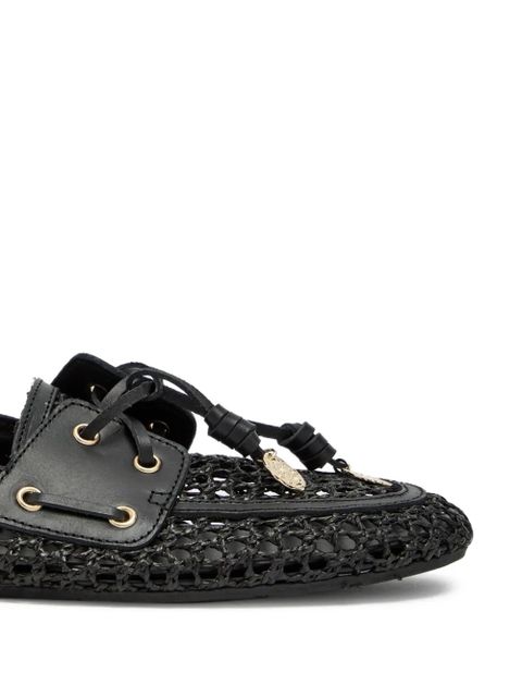 Ancient Greek Sandals Pliaria eyelet boat shoes - Black - zdjęcie produktu nr 2
