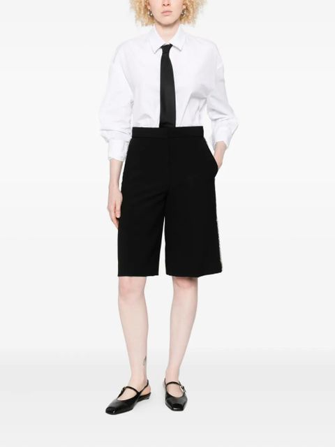 SANDRO embellishment-detail wool shorts - Black - zdjęcie produktu nr 2