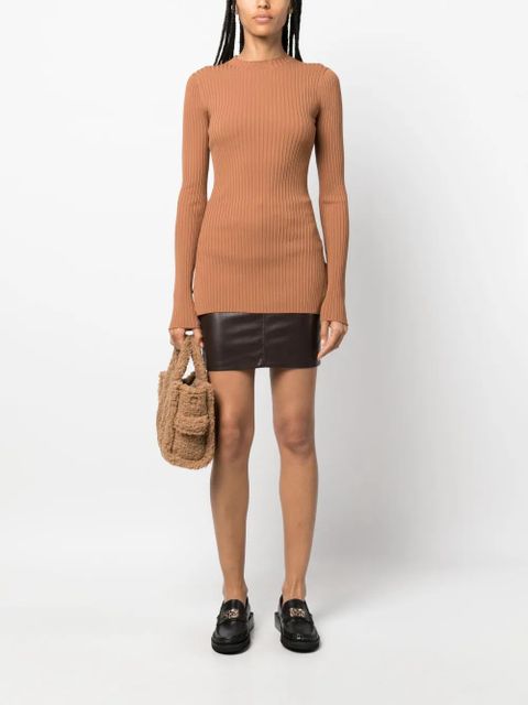 Nanushka Bardia ribbed knitted top - Brown