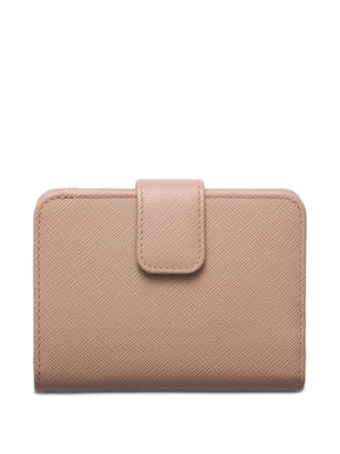 Prada small triangle-logo snap wallet - Pink
