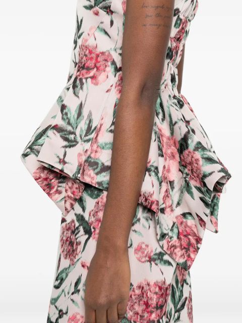 Marques'Almeida peplum brocade corset top - Pink