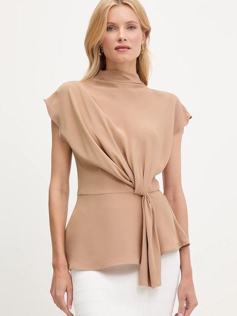 Karl Lagerfeld bluzka damska kolor zielony gładka A3W11017 - zdjęcie produktu nr 1