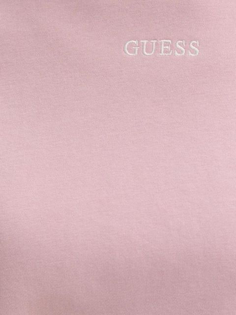 Guess bluza SOFIA damska kolor różowy z kapturem gładka O5RQ02 KCO31