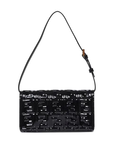 FENDI Foldover embossed top cross bag - Black - zdjęcie produktu nr 2