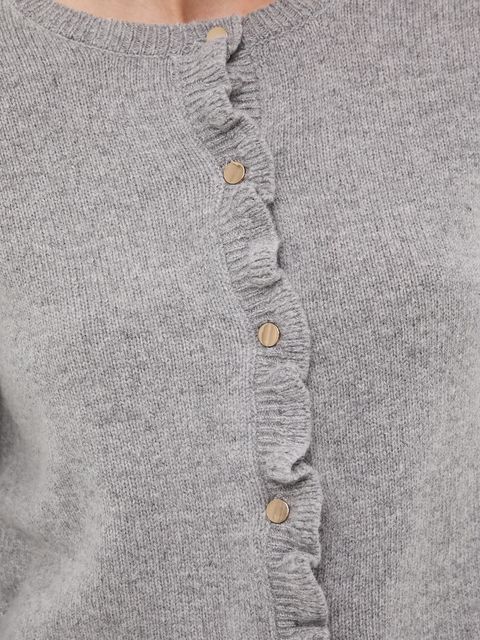 Medicine kardigan z wełną damskie kolor szary
