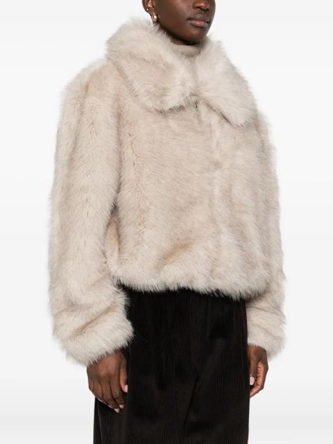 The Frankie Shop Hope faux fur coat - Neutrals - zdjęcie produktu nr 2