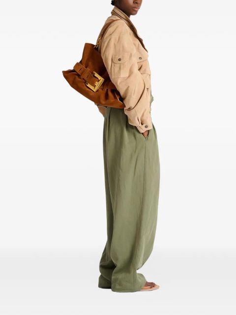 Balmain medium Anthem suede shoulder bag - Brown - zdjęcie produktu nr 2