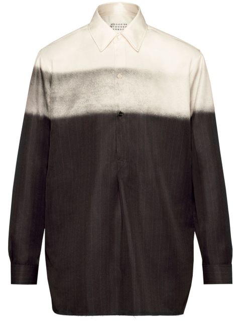 Maison Margiela Trompe l'oeil pinstripe-print shirt - Neutrals - zdjęcie produktu nr 1