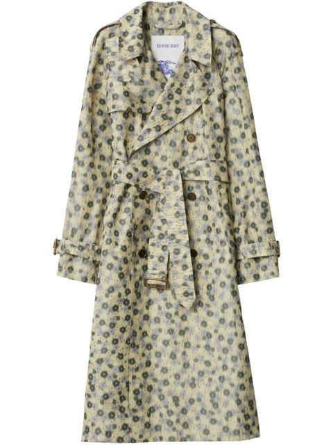 Burberry long daisy-print trench coat - Neutrals - zdjęcie produktu nr 1