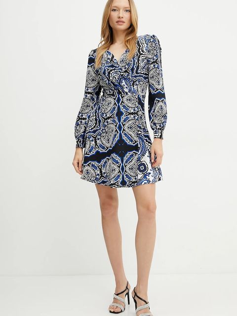 Morgan sukienka RIJAL.F kolor niebieski mini rozkloszowana RIJAL.F