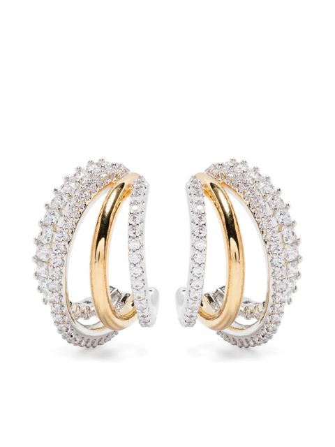 Swarovski Hyperbola hoop earrings - Silver - zdjęcie produktu nr 1
