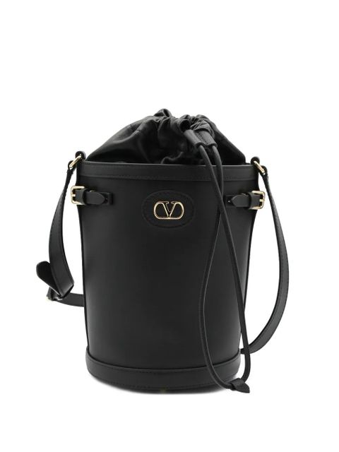 Valentino Garavani logo-buckle bucket bag - Black - zdjęcie produktu nr 1