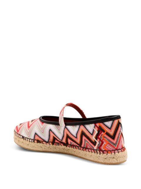 Missoni Lola zigzag-patterned espadrilles - Pink