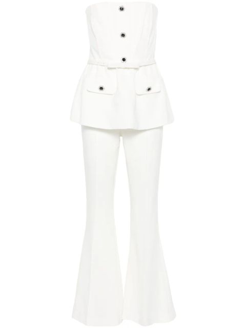 Self-Portrait crepe jumpsuit - White - zdjęcie produktu nr 1