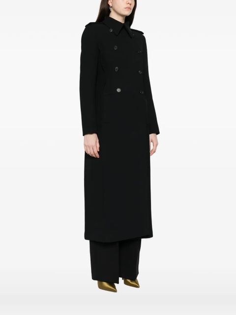 KHAITE button-fastening double-breasted coat - Black