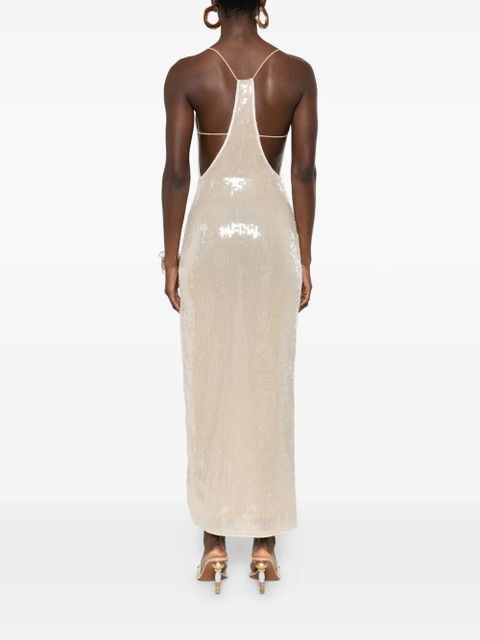 Oséree Marylin sequin-embellished dress - Neutrals