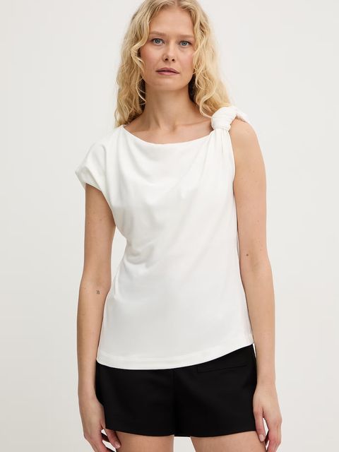 Pinko t-shirt damski bawełniany z elastanem - zdjęcie produktu nr 2