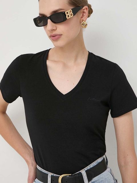 La Mania t-shirt damski kolor czarny