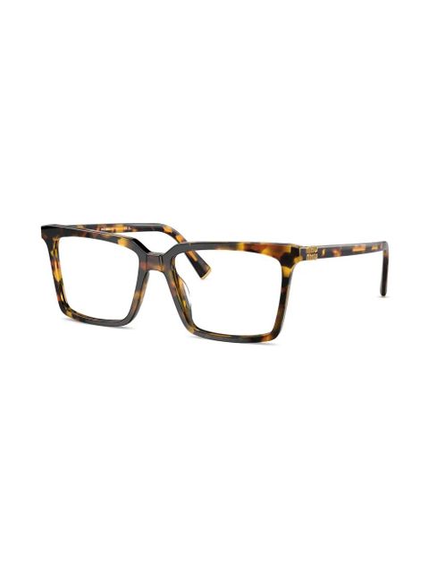 Miu Miu Eyewear rectangle-frame glasses - Brown - zdjęcie produktu nr 2