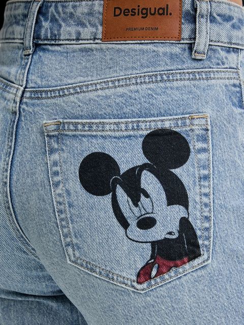 Desigual jeansy MINIMI damskie high waist 25WWDD17