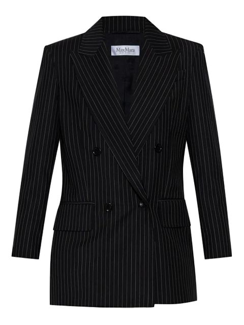 Max Mara pinstriped double-breasted blazer - Black - zdjęcie produktu nr 1