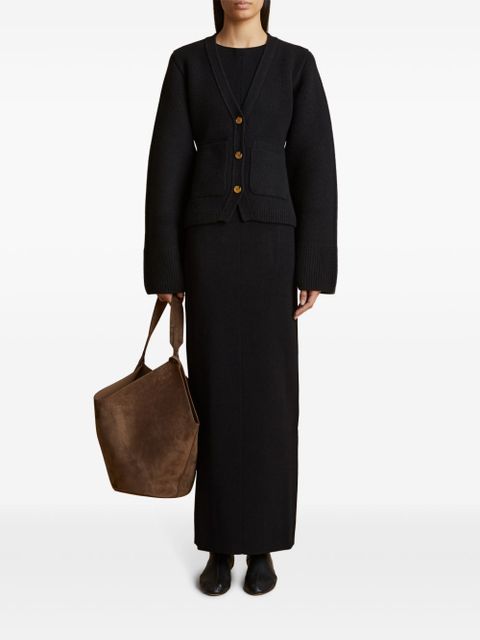 KHAITE The Scarlet cashmere-blend cardigan - Black