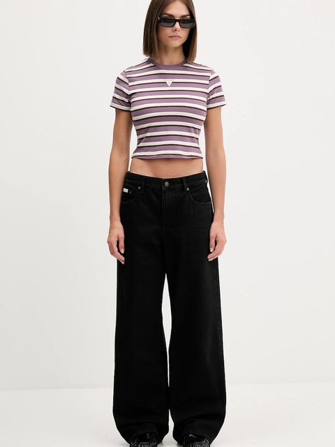 Guess Originals t-shirt damski kolor fioletowy W5GI57 J1314 - zdjęcie produktu nr 2