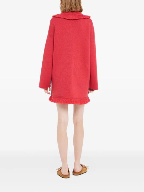 Alanui fringed finest coat - Red
