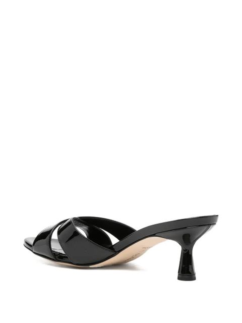 Aeyde criss-cross leather sandals - Black