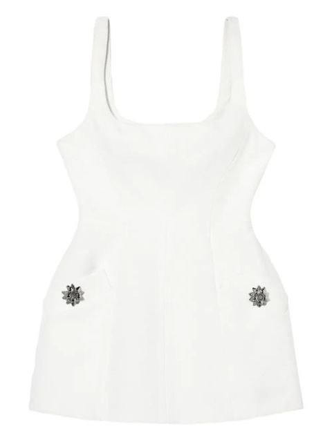 Blumarine embellished-pocket mini dress - White - zdjęcie produktu nr 1