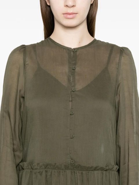 TWINSET tiered-ruffled maxi dress - Green