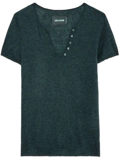 Zadig&Voltaire Celsy cashmere top - Green - zdjęcie produktu nr 1